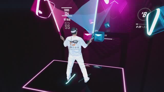 Beat Saber - Lindsey Stirling - Roundtable Rival (Expert) [Mixed Reality]