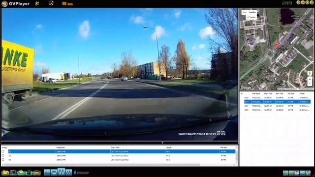DVR Vaizdas su GPS duomenimis