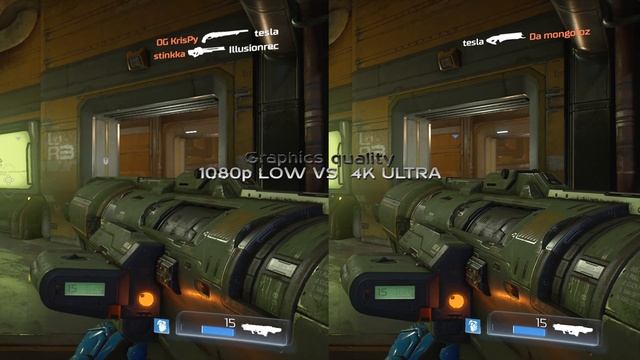 DOOM 2016 – 1080p low VS 4K ultra - QUALITY TEST COMPARISON – PC GAMEPLAY /WINDOWS 10/