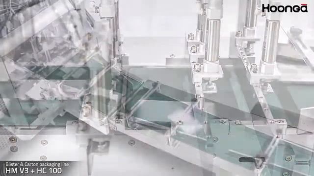 Упаковочная линия Hoong A: блистерпак HM V3 с картонажной машиной HC 100