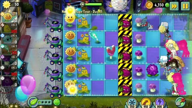 PvZ 2 Neon Mixtare Tour (неоновый микстейп тур) день 15