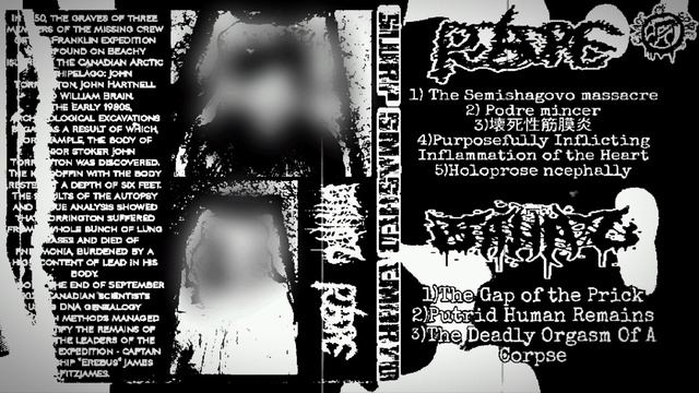 Podre/Sanat Split "EP" 2024 Goregrind/mincegore 
"Slurp smashed embryo " 
"8"