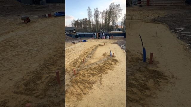 Котлован и песчаное основание монолитной плиты всего за 5 дней!