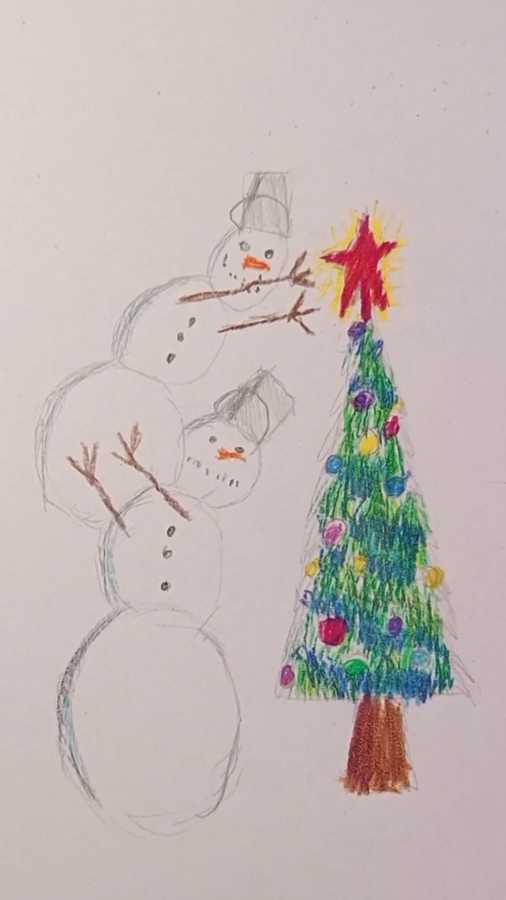новогодний челлендж. тема снеговики☃️☃️☃️