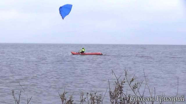 Испытание самодельной оснастки для лодки катабайд от Time Trial, для буксировки воздушным змеем