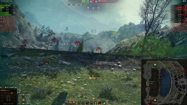Мир танков. WOT. Бой на Badger. Уничтожил 4 танка и набил 9.5К урона