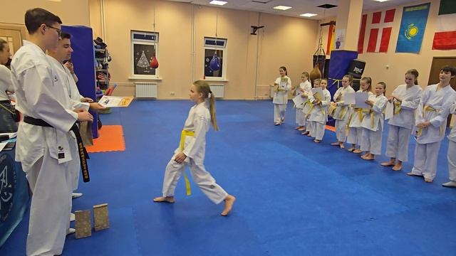 награждение на экзамене по каратэ на жёлтый пояс! #ShinobiKarateClub Лобня.