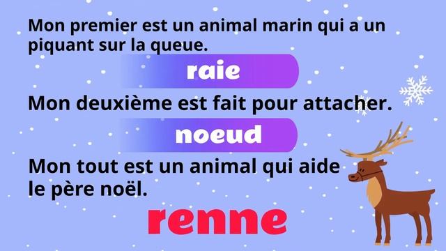 Charades de Noël et d'hiver _ French Charades - Winter and Christmas _ French Games for Kids