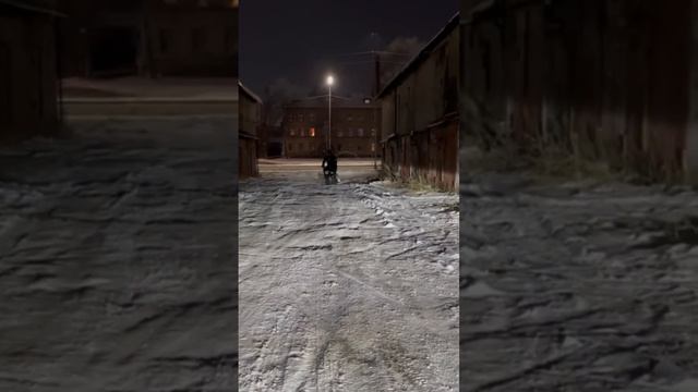 Мини-байк B’R-Bike зимой