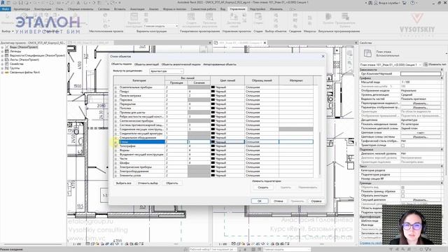 [Курс «Revit. Базовый курс»] Стили объектов