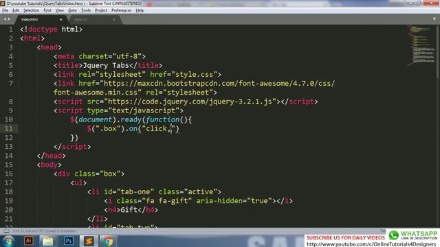 How to Create Simple jQuery Tabs -  Responsive Tabs using Css and jQuery - Part 1