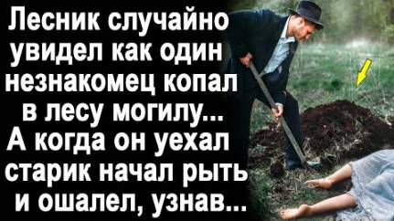 Лесник случайно увидел, как незнакомец копал в лесу могилу. А когда он уехал, старик начал рыть...