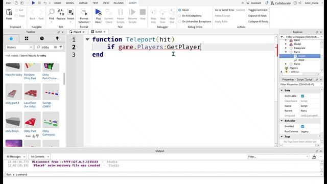 Геймдизайн в Roblox Studio | Урок 3 | Школа программирования и робототехники KoderLab