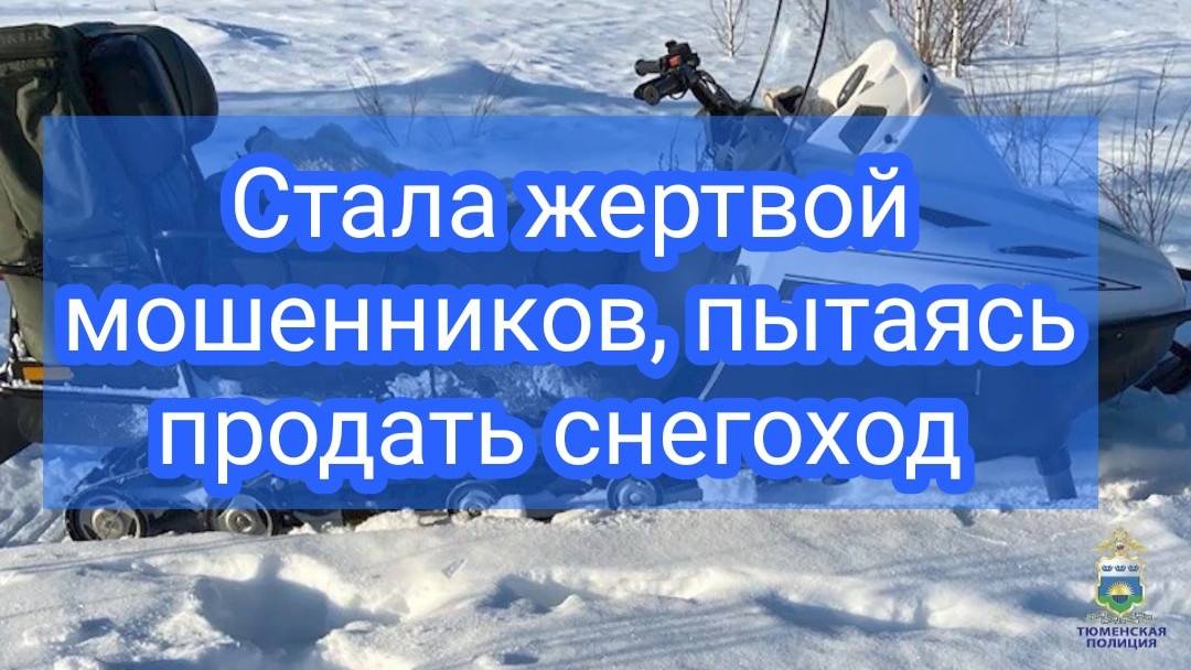 Жительница Ялуторовска стала жертвой мошенников, пытаясь помочь зятю продать снегоход