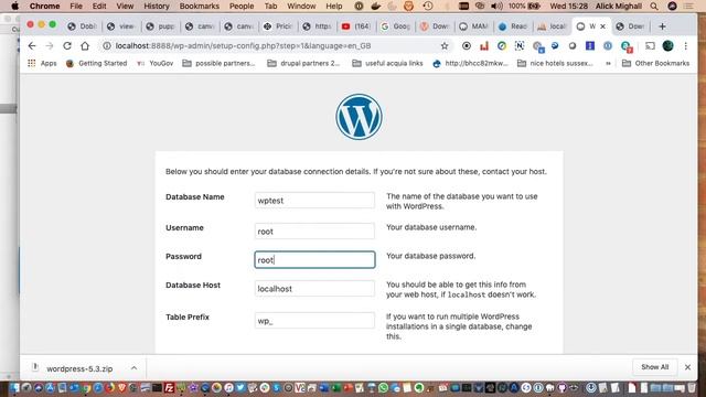 Installing MAMP and Wordpress