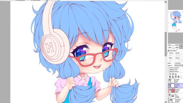 Funny Twin Tails [PaintTool SAI] Speedpaint by Nukababe [Patreon Learning Pack #3: October 2017]