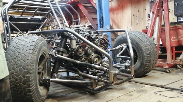 Подвеска Trophy truck, тест на сжатие.