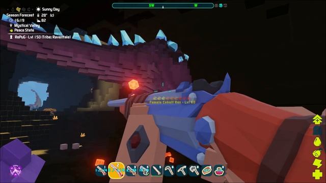 PixARK Skyward Trying to Tame the Cobalt T REX with disasters! [RePuG PixARK 22]