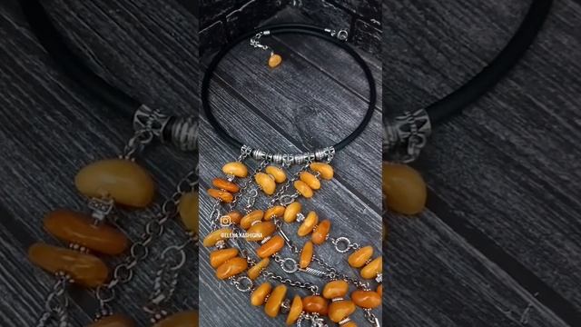 Колье " Медовый водопад" Переделка для Ирины из Нью-Йорка