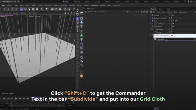 Procedural Sci-Fi Cloth and Rope Dynamic in Cinema 4D