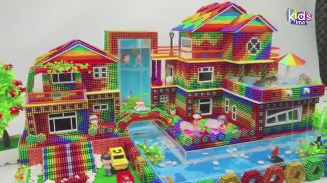 Магнитные шарики - Захватывающее видео Майнкрафт - Дома-База выживания в Майнкрафте!