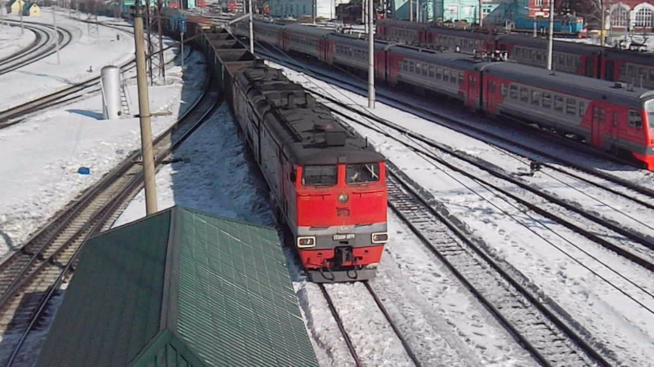 Тепловоз 2ТЭ10М-3577. Прибытие на ст.Барнаул.