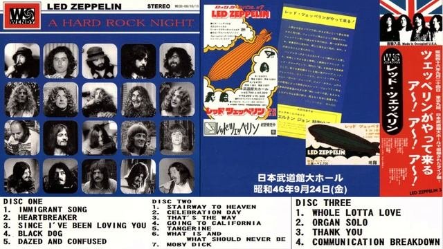 Led Zeppelin 696 September 24 1971 Tokyo Japan