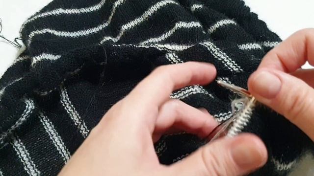 Вязание полосок без ступенек.