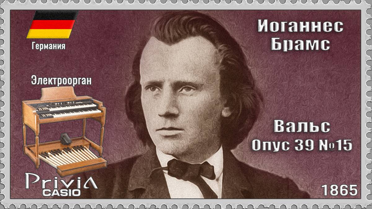 Иоганнес Брамс. Вальс. Опус 39 №15. 1865г. Электроорган