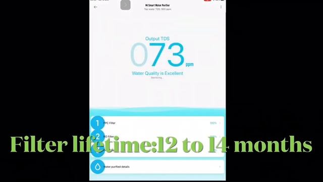 Mi water purifier MI home app with iphone/ filter lifetime/MI purifier smart features in iphone app