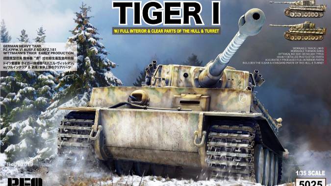 Распаковка Rye Field Model 1 35 RM-5025 Tiger 1 w Full Interior Plus Clear Parts