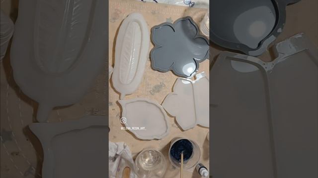 Заливка набора из эпоксидной смолы ч1