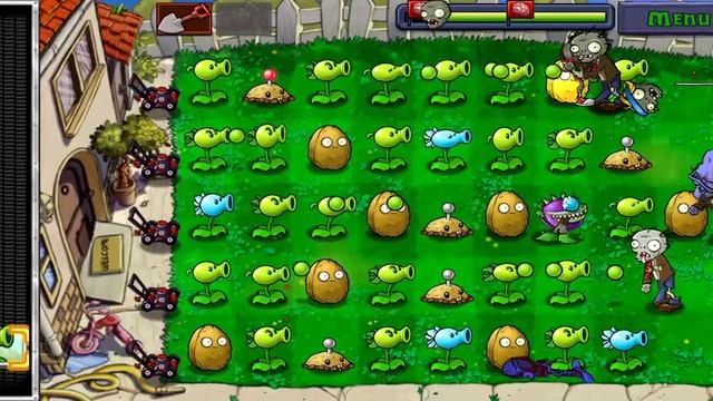 Мини-игра и локация ночь Plants VS Zombies прохождение