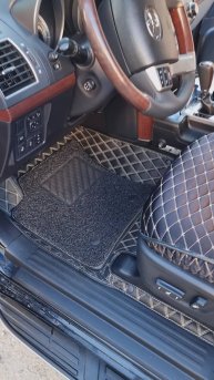 3D Коврики Land Cruiser 150 - Премиум с бежевой нитью