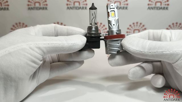 Мощные двухцветные LED лампы в ПТФ (H11, HB3, HB4) 6000/3000К в одной лампе