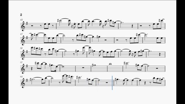 Controvento (Malika Ayane) Eb Alto Sax Sheet Music (play an octave down)(360P)