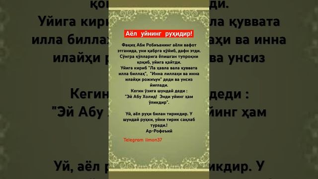 Ayol uyning ruhi