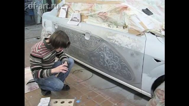 Аэрография автомобиля ford 'Ружьё'  Diffusionart