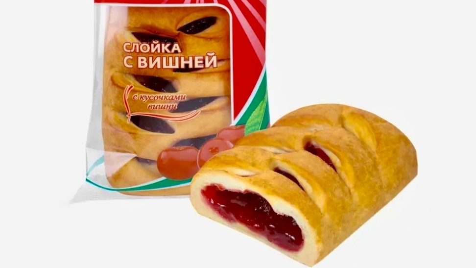 #еда #обзор #рек Слойка с вишней.