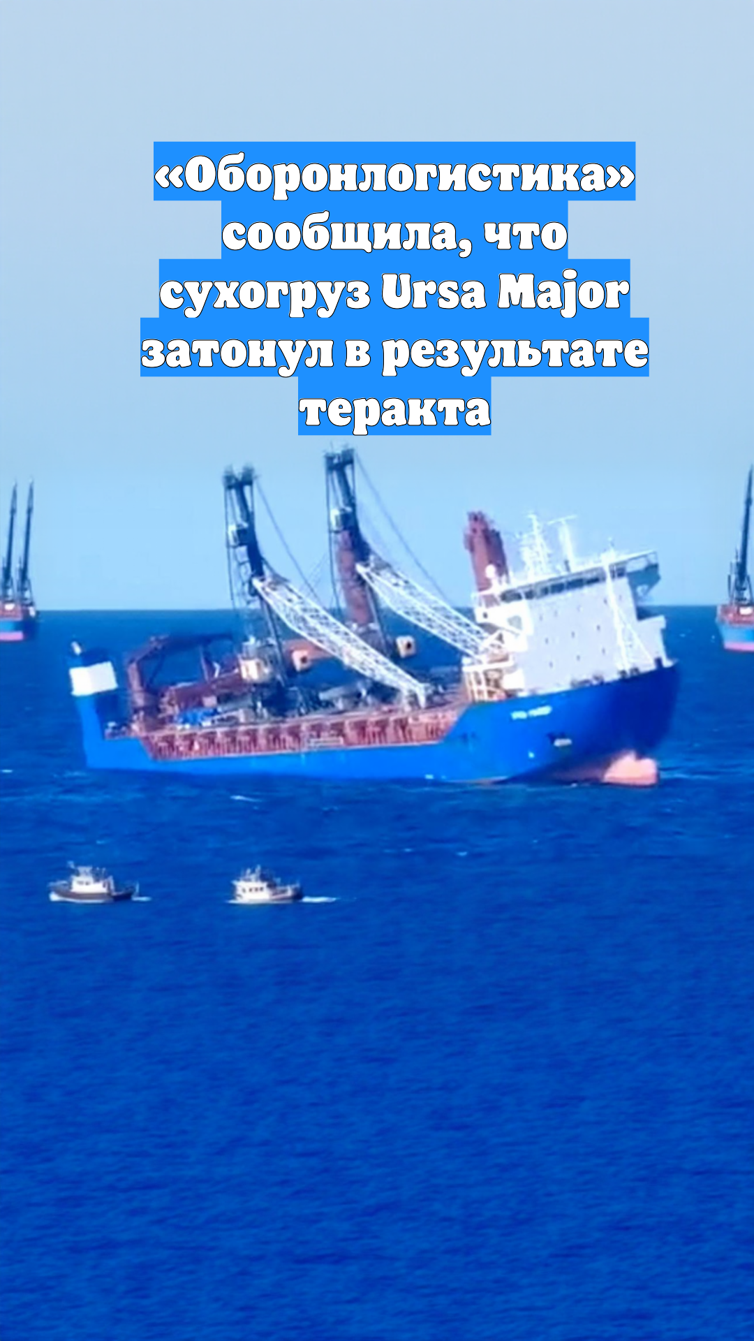 «Оборонлогистика» сообщила, что сухогруз Ursa Major затонул в результате теракта