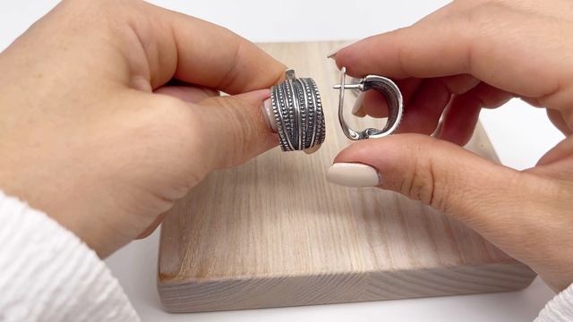Серебряные женские серьги Богема, серебро 925 пробы, крупные необычные сережки