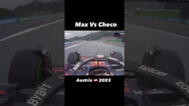 Checo pushes max off track and Max humble's him #f1 #f12024