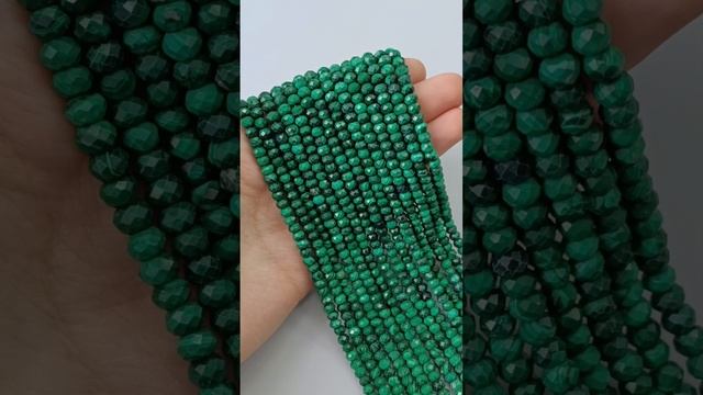 Бусины "Рондели" с огр Малахит 3,4*4,8мм. Цена - 1 260 ₽ На сайте : stones-shop.ru