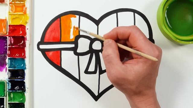 Рисование ножниц! Раскрашивание и раскраска для детей!