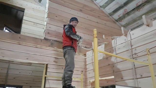 Брус после пожара.  Капремонт дома.  Обзор работ.