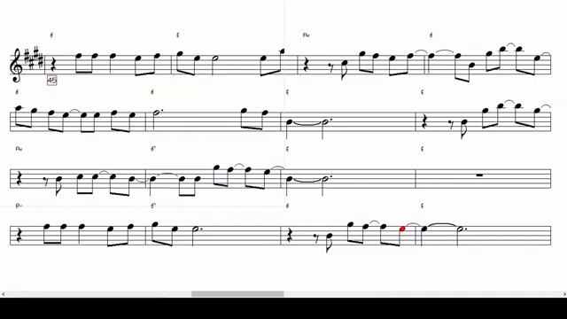 Cathedral Song - Tanita Tikaram 1988 (Alto Sax Eb) _Sheet Music_ ( 360 X 640 )