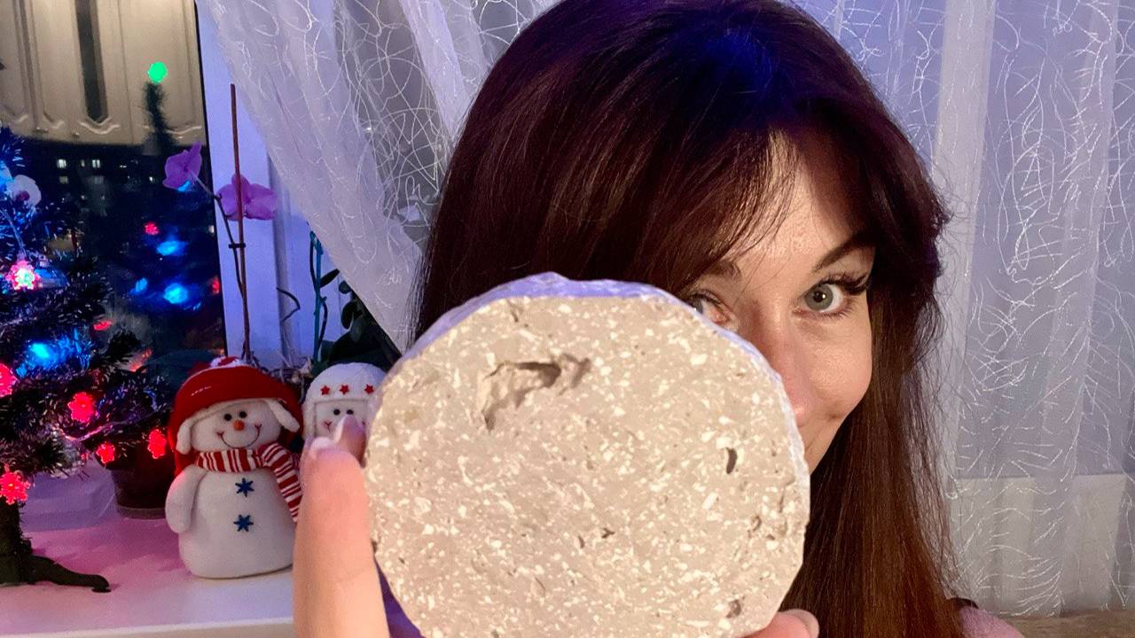 ASMR crunching cookies from clays_ хруст вкусной печенькой из глин и мела🍪😋#asmr #chalk #clay
