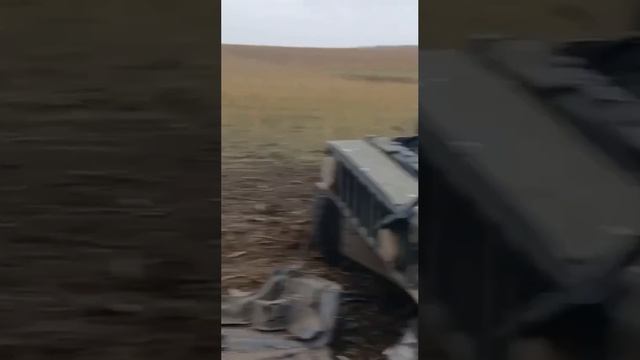 Уничтоженный в районе н.п. Богоявленовка на Южно-Донецком направлении бронеавтомобиль M1165 HMMWV