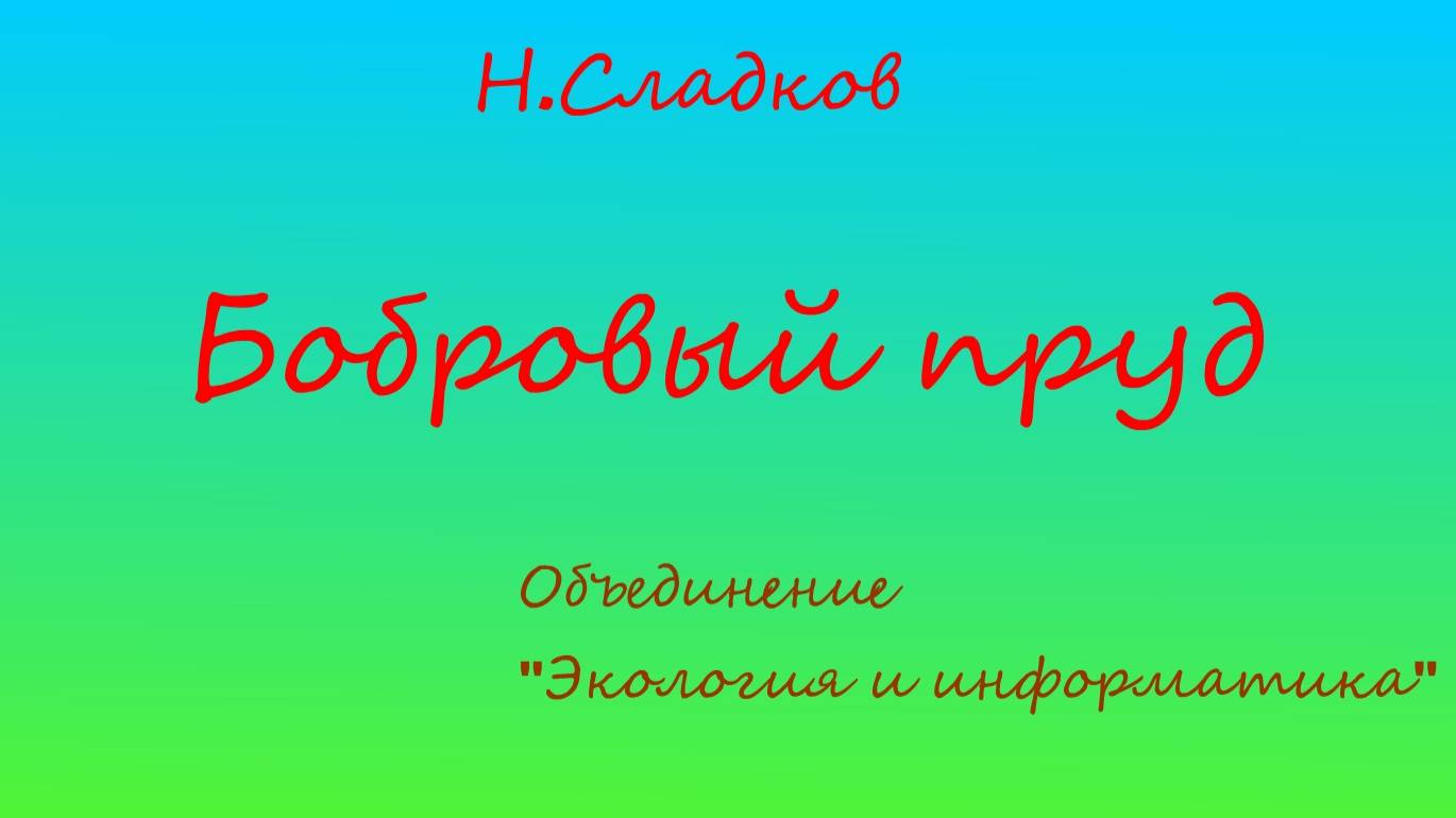 Бобровый пруд