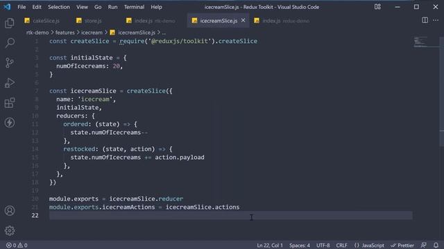 Redux Toolkit Tutorial - 21 - Ice Cream Feature